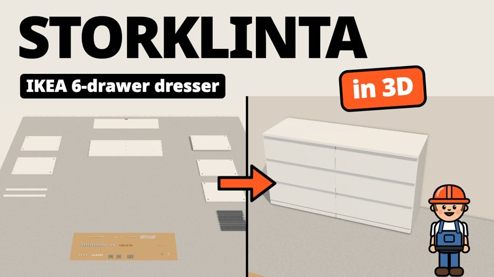 Thumbnail of the STORKLINTA dresser guide
